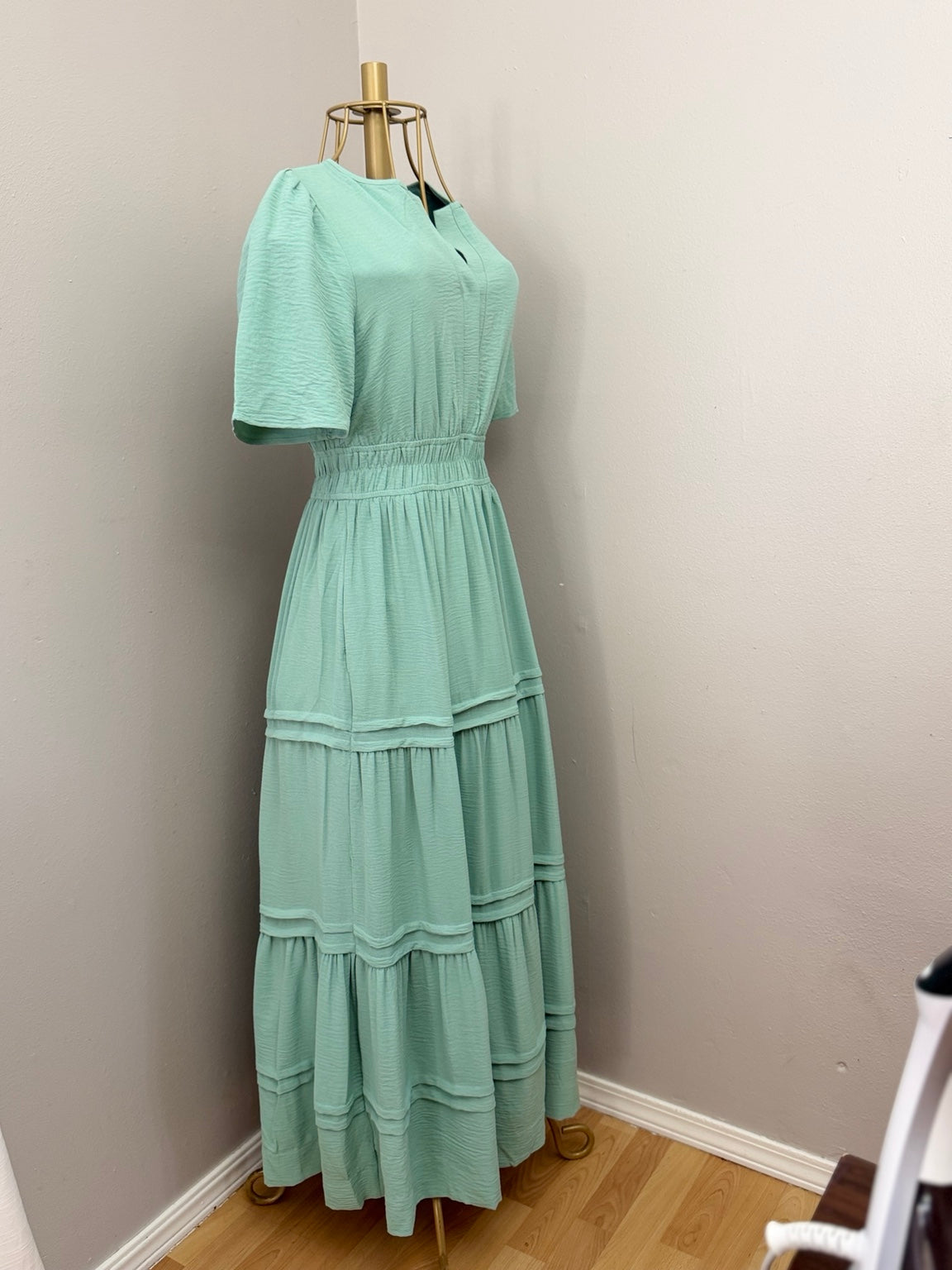 Sea Glass Tiered Maxi Dress