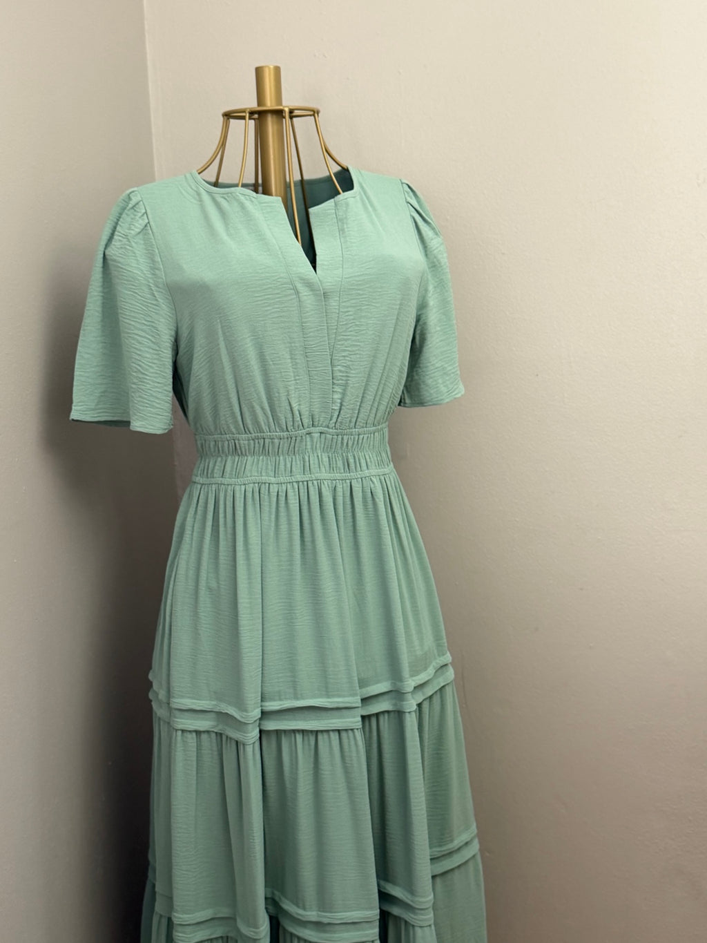 Sea Glass Tiered Maxi Dress alternate full view